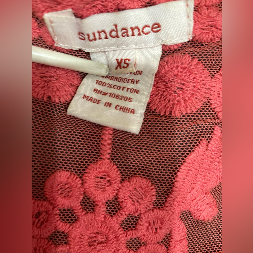 COPY - Sundance Coral Lace Embroidered Mesh Floral Tunic, Size Medium& XS - Picture 10 of 11
